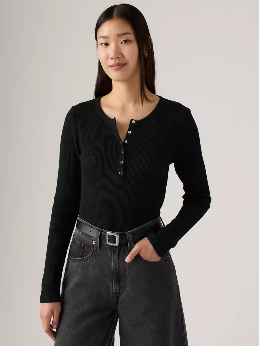 Women’s Waffle Henley Shirt